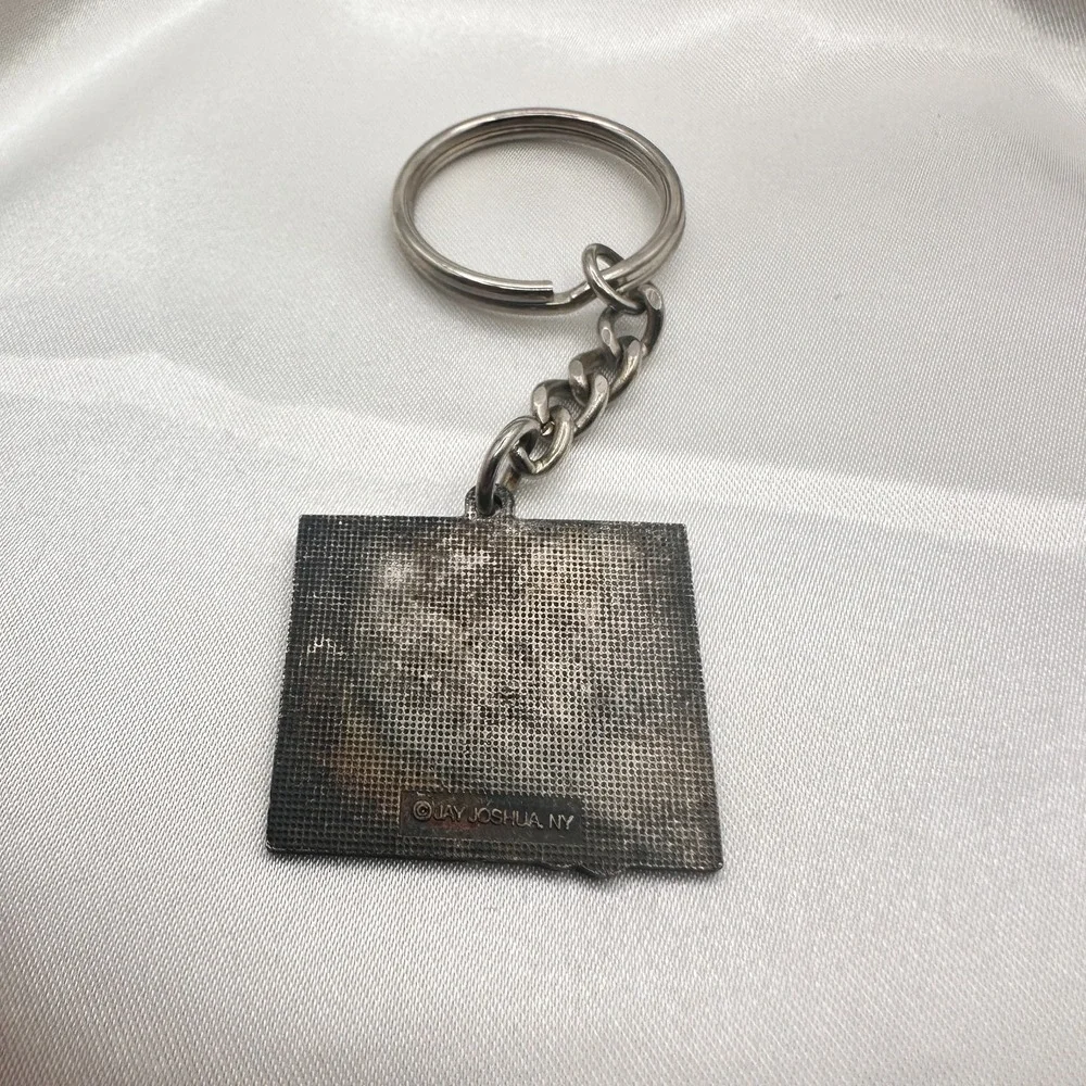 Vintage 80s Times So New York City Keychain 42nd St Yellow Taxi Souvenir Jewelry